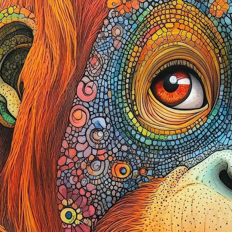 Inked Orangutan Canvas Print Inked Orangutan Canvas Print wall art product David Alexander Elder