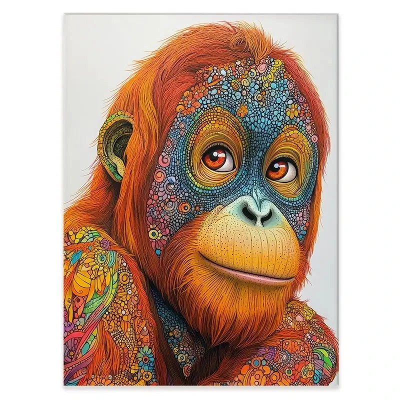Inked Orangutan Canvas Print Inked Orangutan Canvas Print wall art product David Alexander Elder