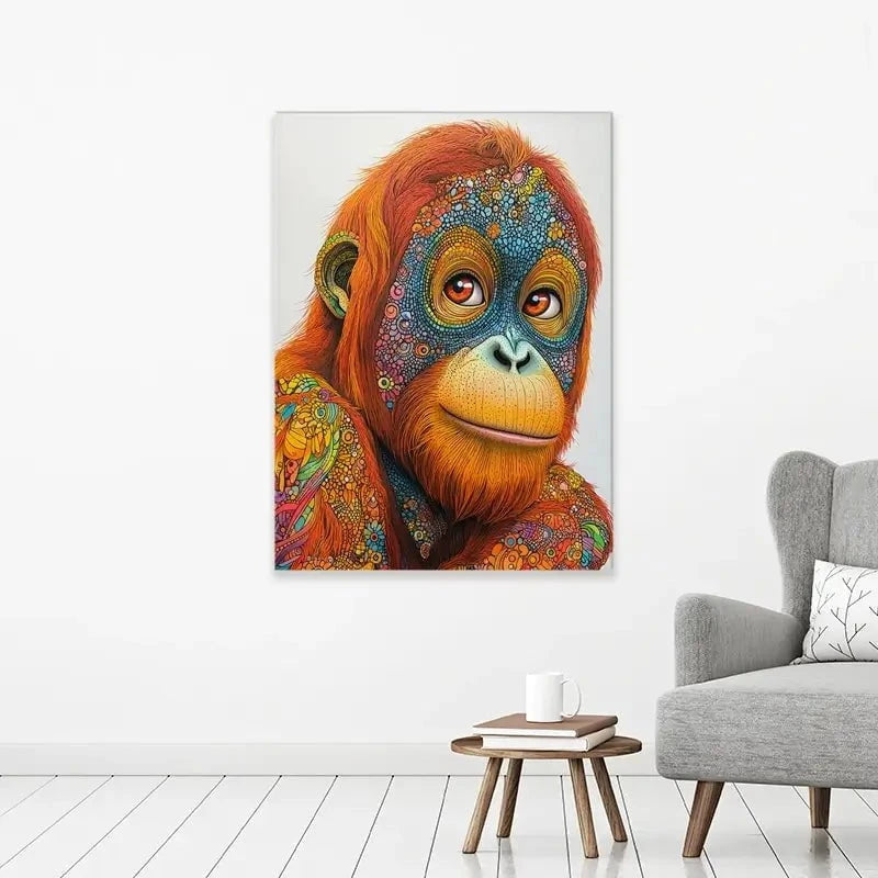 Inked Orangutan Canvas Print Inked Orangutan Canvas Print wall art product David Alexander Elder