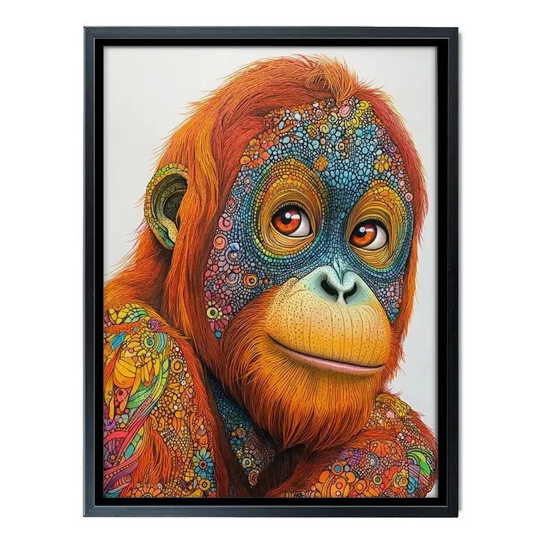 Inked Orangutan Canvas Print Inked Orangutan Canvas Print wall art product David Alexander Elder