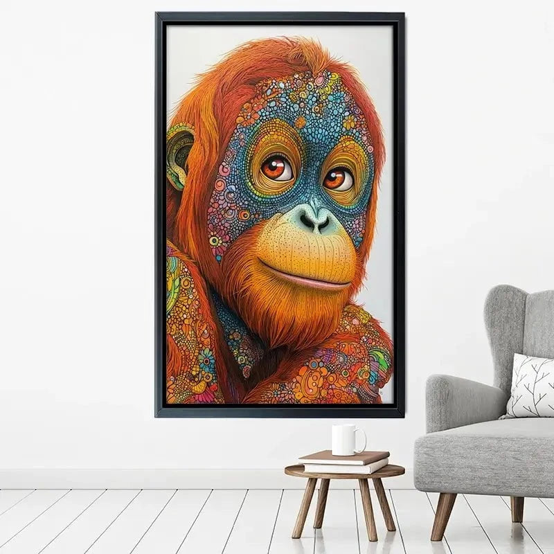 Inked Orangutan Canvas Print Inked Orangutan Canvas Print wall art product David Alexander Elder