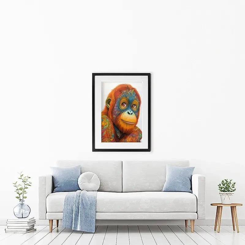 Inked Orangutan Framed Art Print Inked Orangutan Framed Art Print wall art product David Alexander Elder