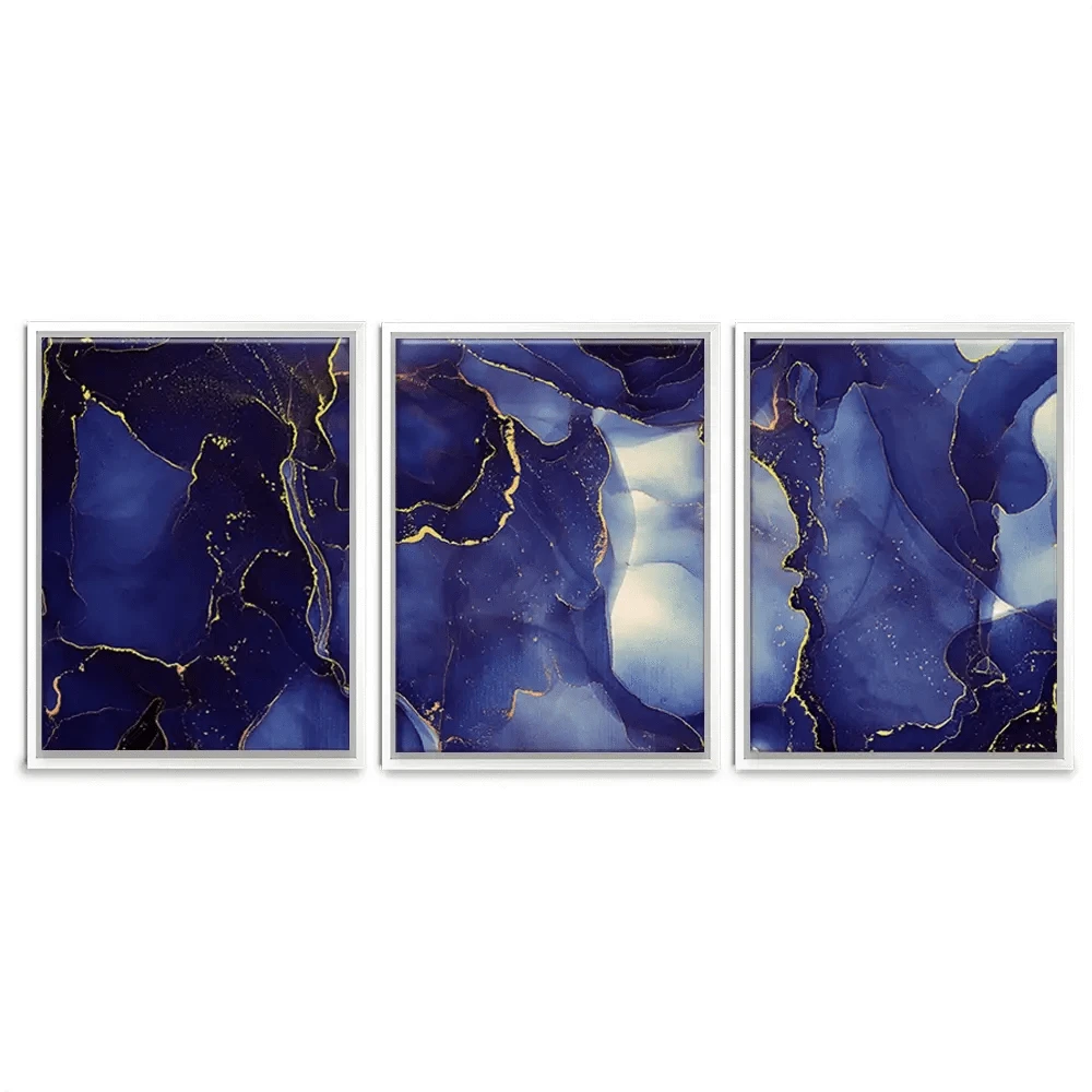 Inky Blue Marble Trio Canvas Print Inky Blue Marble Trio Canvas Print wall art product djero.adlibeshe yahoo.com / Shutterstock