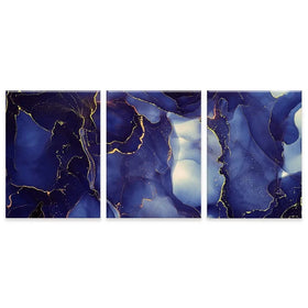 Inky Blue Marble Trio Canvas Print Inky Blue Marble Trio Canvas Print wall art product djero.adlibeshe yahoo.com / Shutterstock