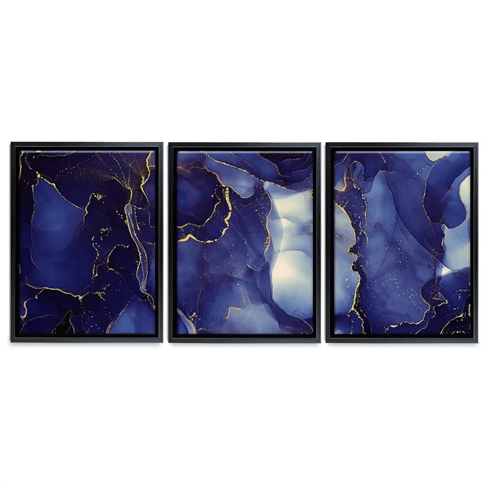 Inky Blue Marble Trio Canvas Print Inky Blue Marble Trio Canvas Print wall art product djero.adlibeshe yahoo.com / Shutterstock
