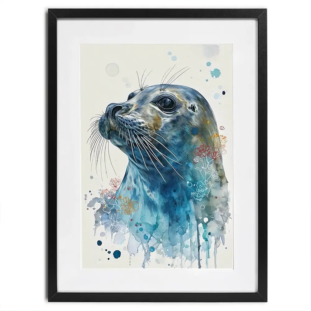 Inquiring Seal Framed Art Print Inquiring Seal Framed Art Print wall art product David Alexander Elder