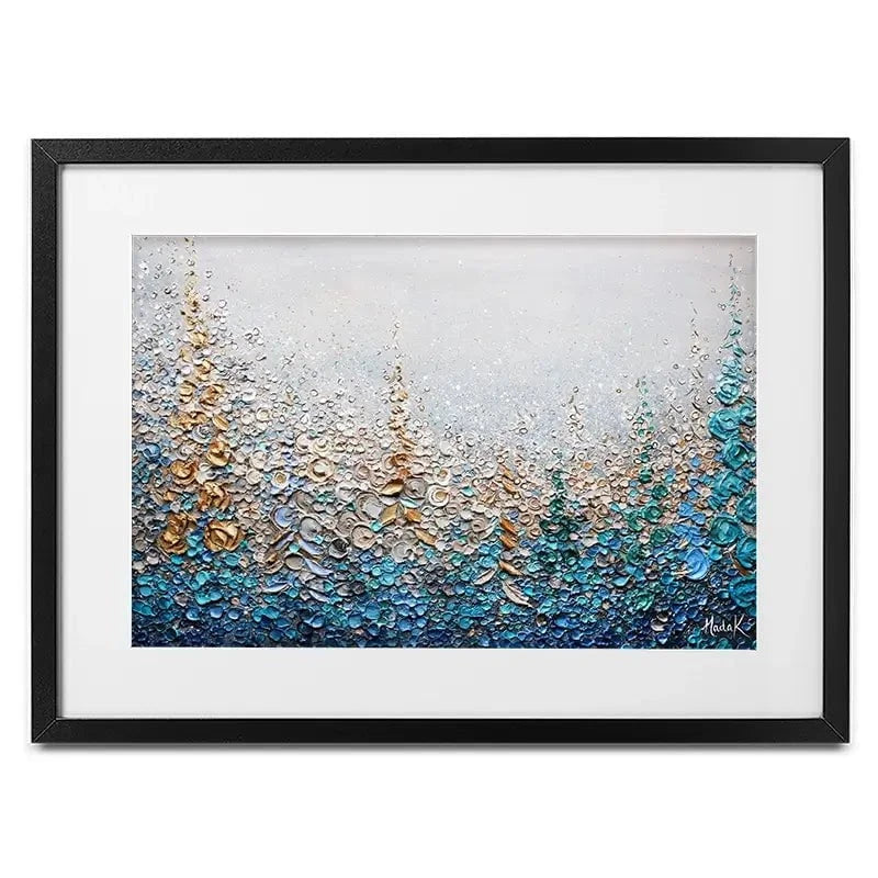 Into The Blue Framed Art Print Into The Blue Framed Art Print wall art product Nada Khatib