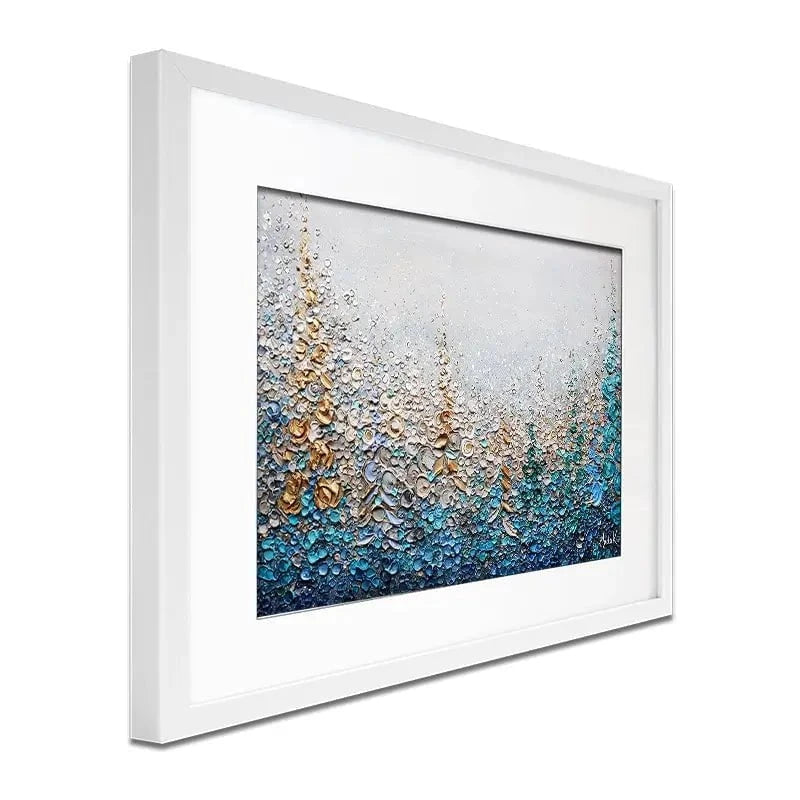 Into The Blue Framed Art Print Into The Blue Framed Art Print wall art product Nada Khatib