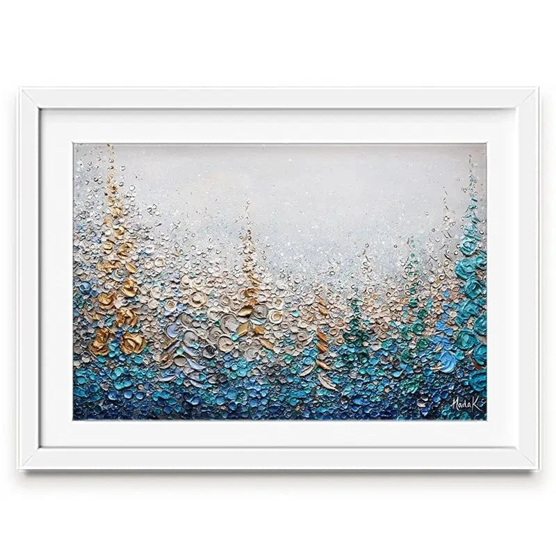 Into The Blue Framed Art Print Into The Blue Framed Art Print wall art product Nada Khatib