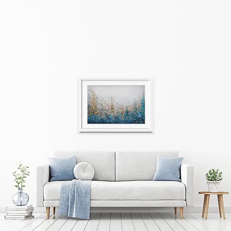 Into The Blue Framed Art Print Into The Blue Framed Art Print wall art product Nada Khatib