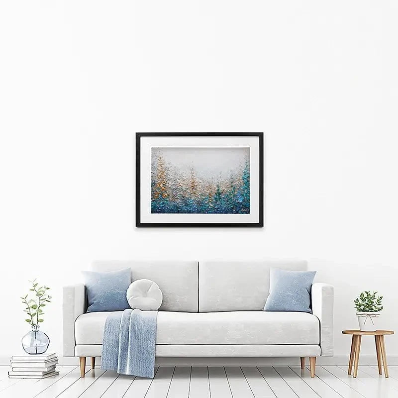 Into The Blue Framed Art Print Into The Blue Framed Art Print wall art product Nada Khatib