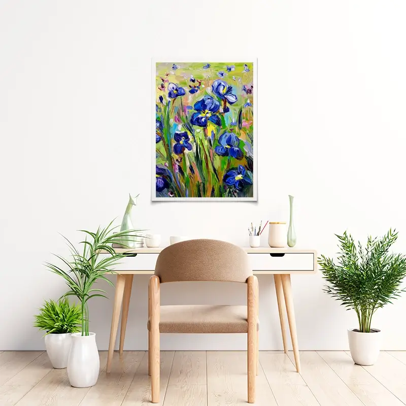 Iris Garden Art Print Iris Garden Art Print wall art product Ekaterina Ermilkina