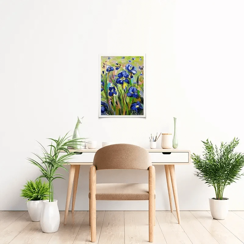 Iris Garden Art Print Iris Garden Art Print wall art product Ekaterina Ermilkina