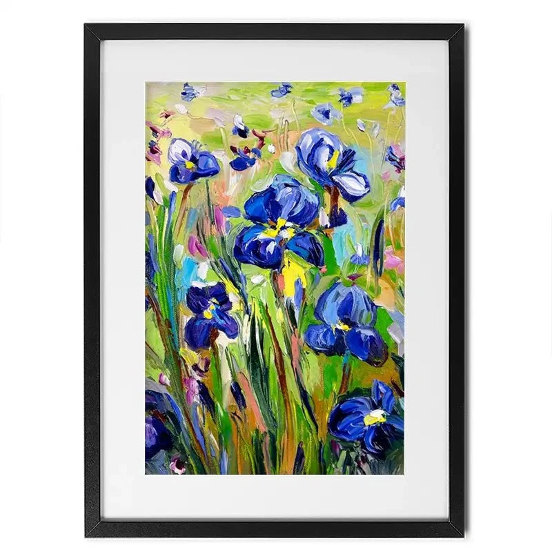 Iris Garden Framed Art Print Iris Garden Framed Art Print wall art product Ekaterina Ermilkina
