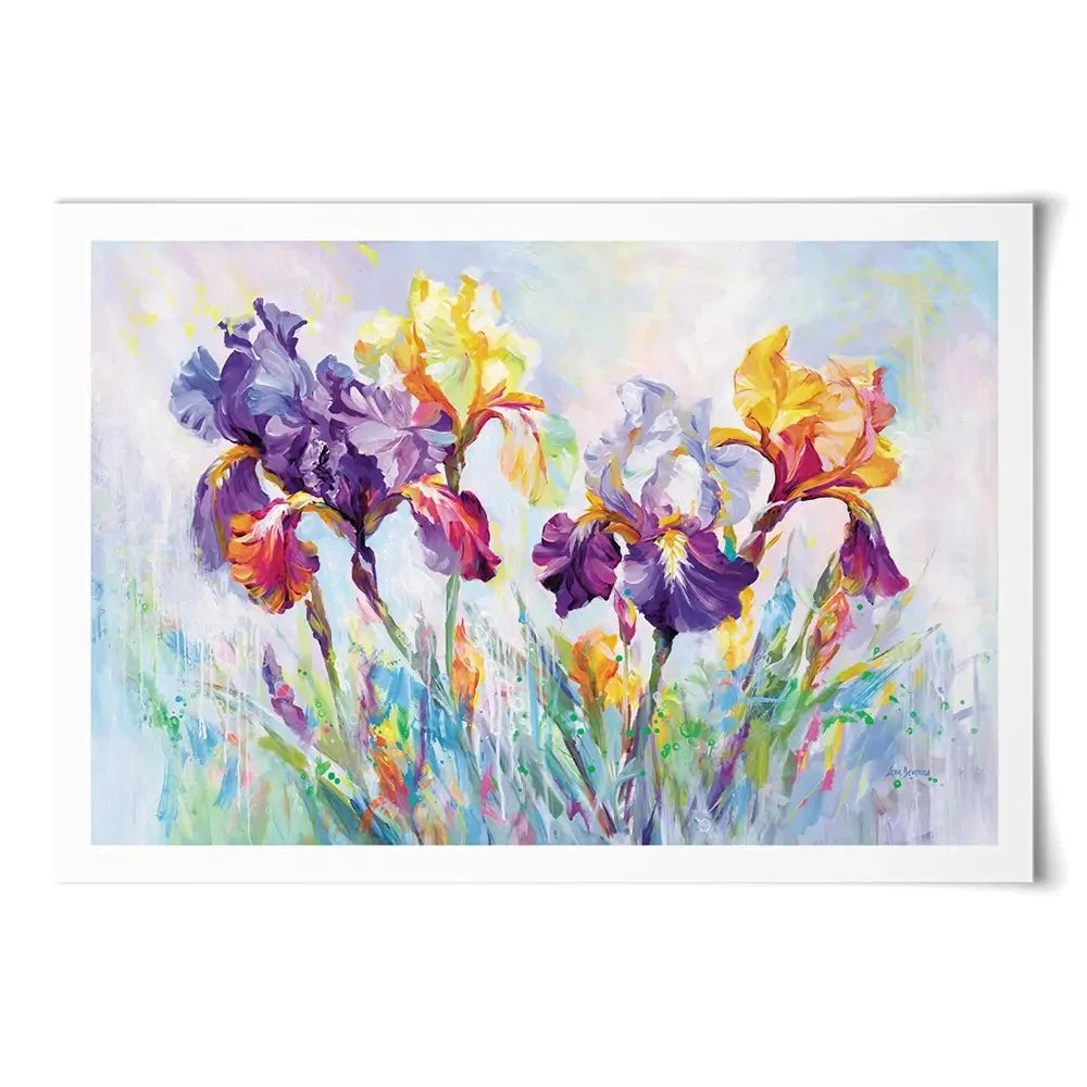 Irises In Bloom Art Print Irises In Bloom Art Print wall art product Leon Devenice