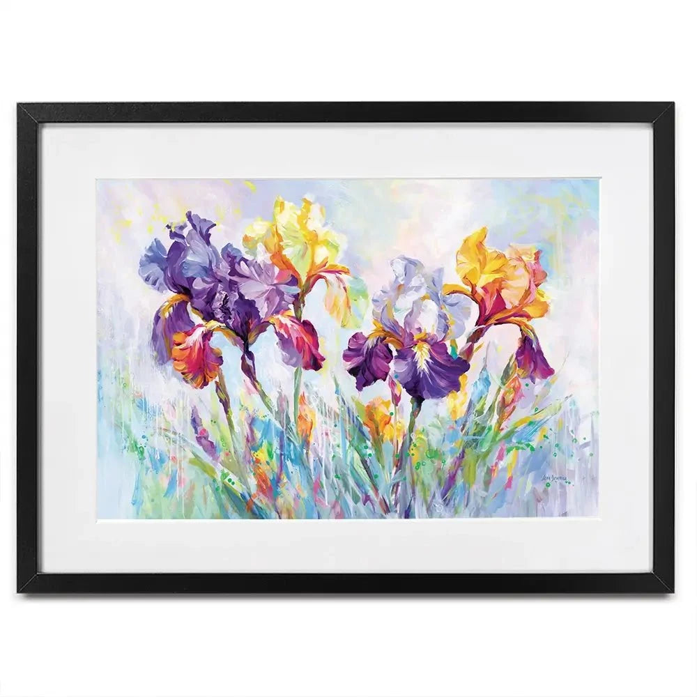 Irises In Bloom Framed Art Print Irises In Bloom Framed Art Print wall art product Leon Devenice