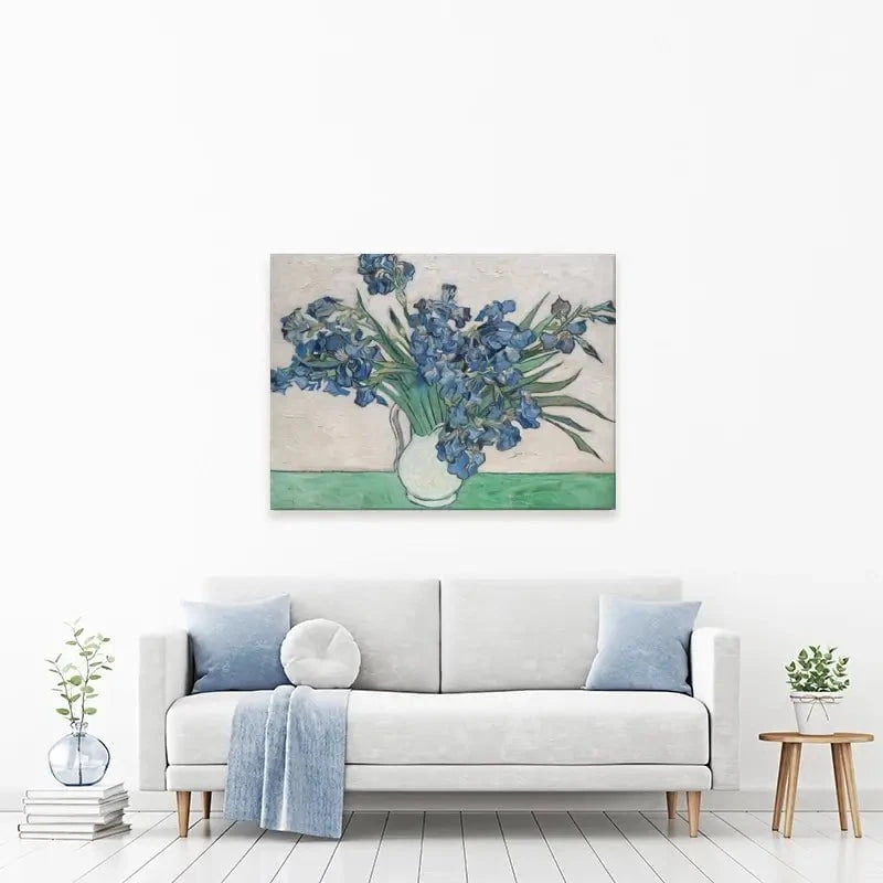 Irises Vase Canvas Print Irises Vase Canvas Print wall art product Vincent Van Gogh