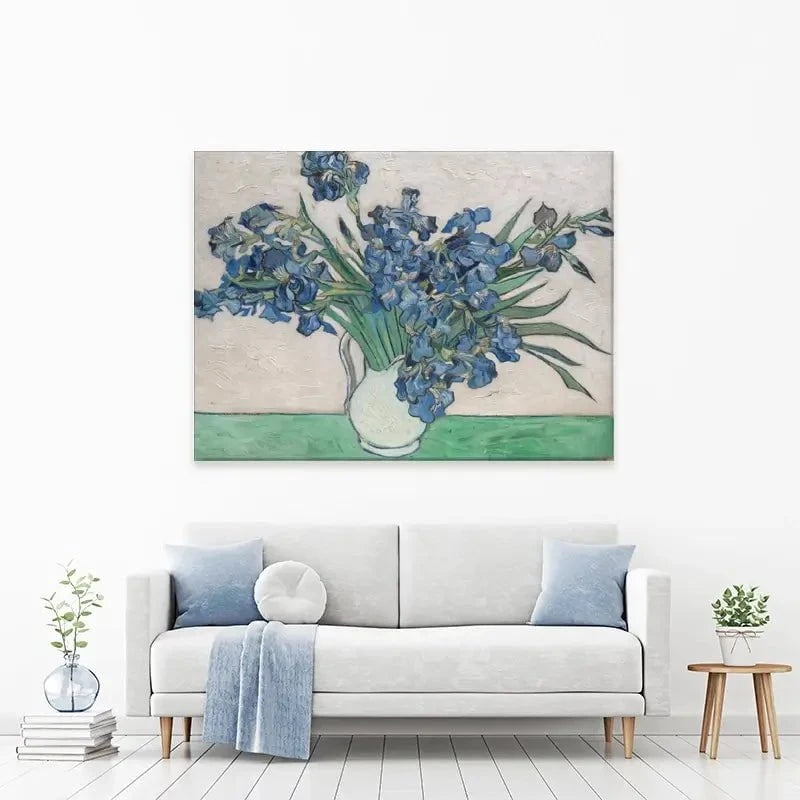 Irises Vase Canvas Print Irises Vase Canvas Print wall art product Vincent Van Gogh