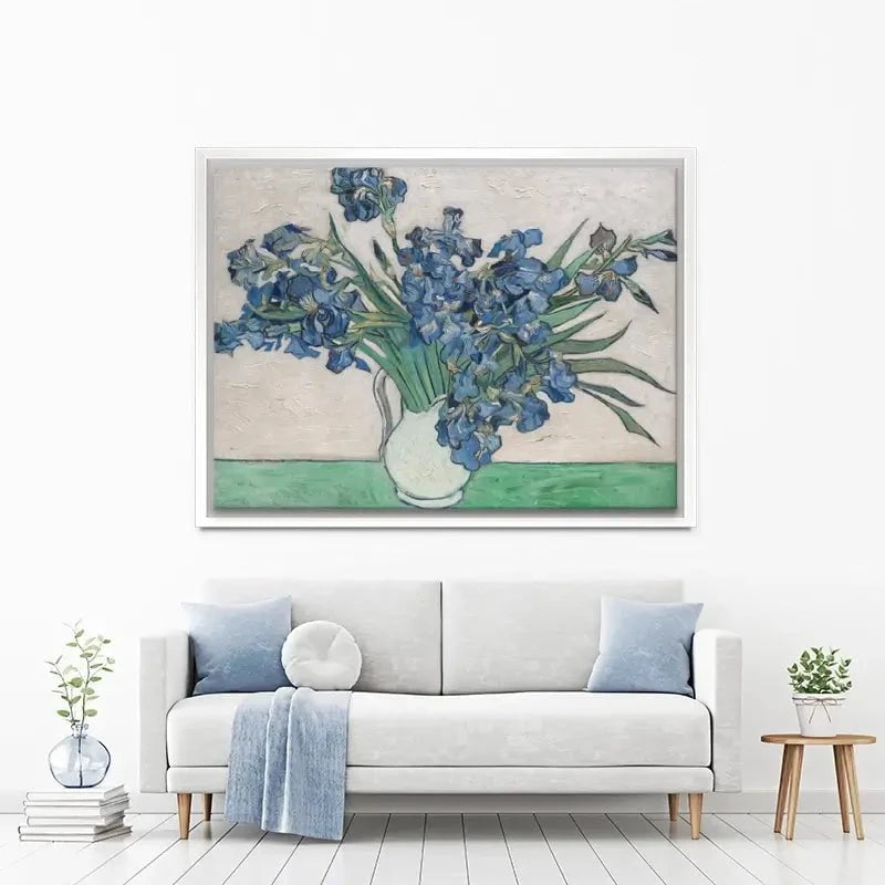 Irises Vase Canvas Print Irises Vase Canvas Print wall art product Vincent Van Gogh