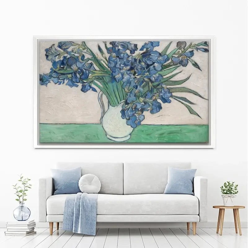 Irises Vase Canvas Print Irises Vase Canvas Print wall art product Vincent Van Gogh