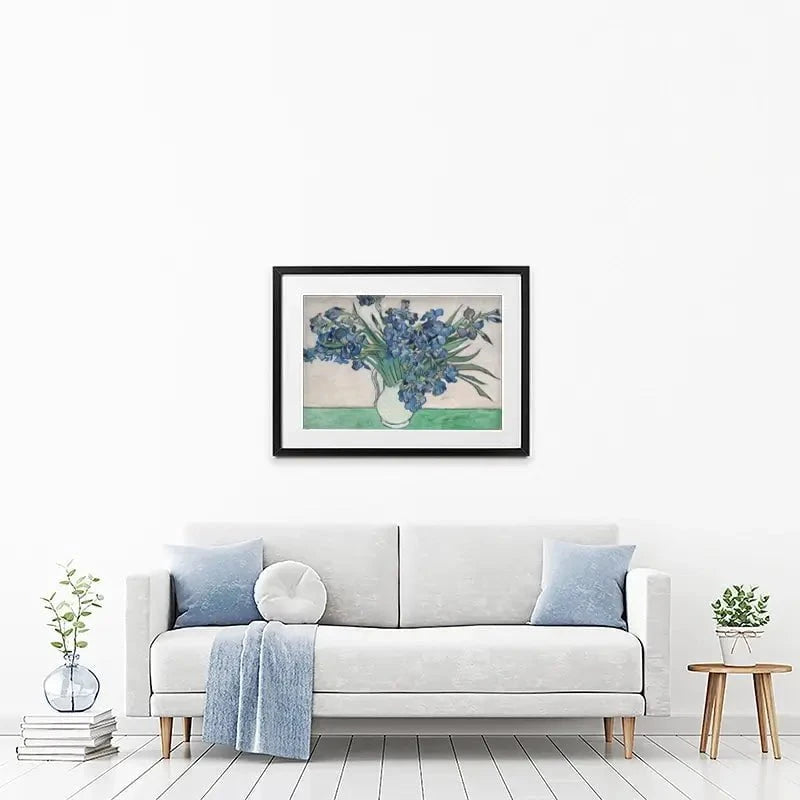 Irises Vase Framed Art Print Irises Vase Framed Art Print wall art product Vincent Van Gogh