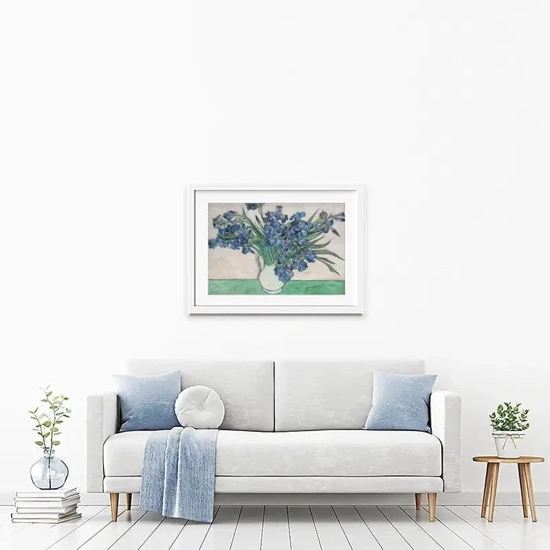 Irises Vase Framed Art Print Irises Vase Framed Art Print wall art product Vincent Van Gogh