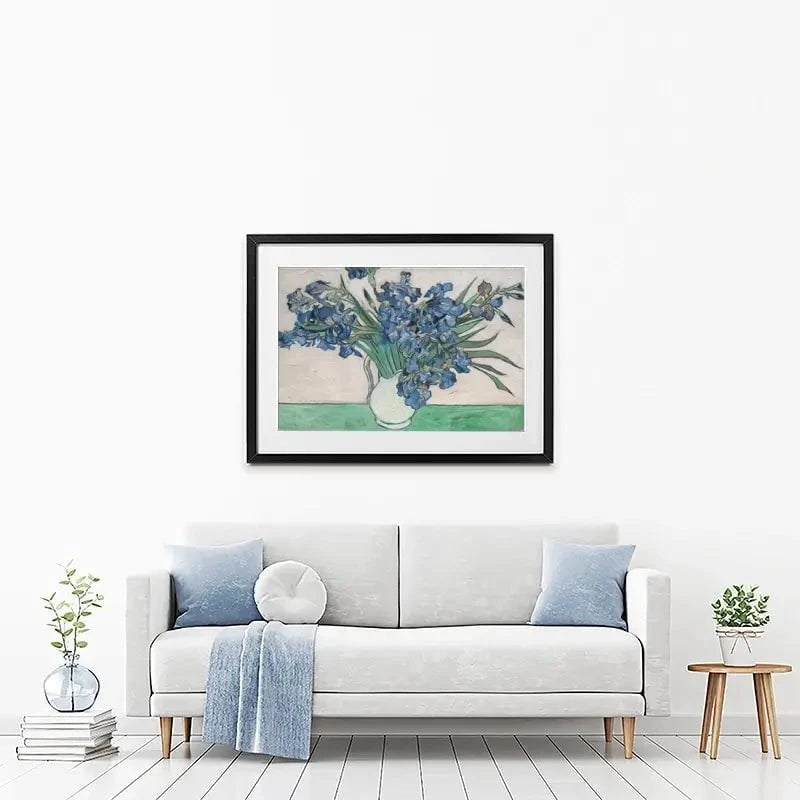 Irises Vase Framed Art Print Irises Vase Framed Art Print wall art product Vincent Van Gogh