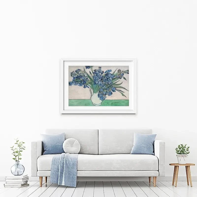 Irises Vase Framed Art Print Irises Vase Framed Art Print wall art product Vincent Van Gogh