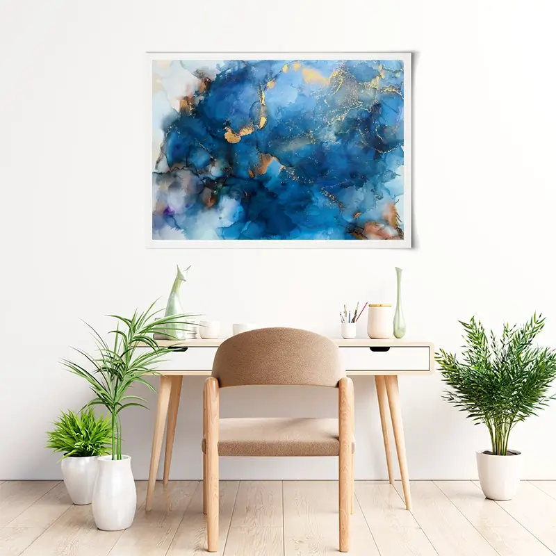 It's All Blue Art Print It's All Blue Art Print wall art product Violeta Allaberdieva