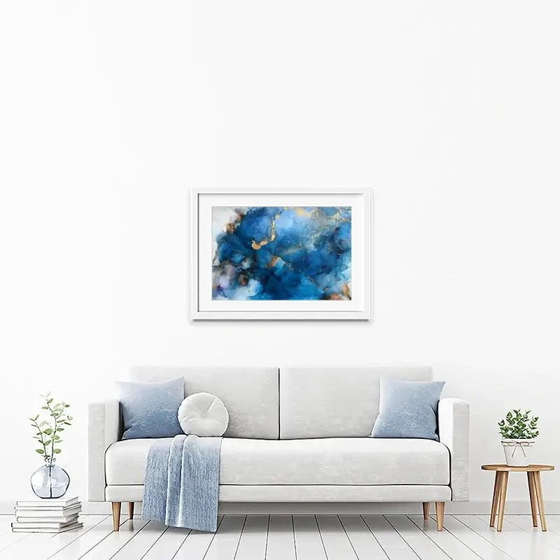 It's All Blue Framed Art Print It's All Blue Framed Art Print wall art product Violeta Allaberdieva