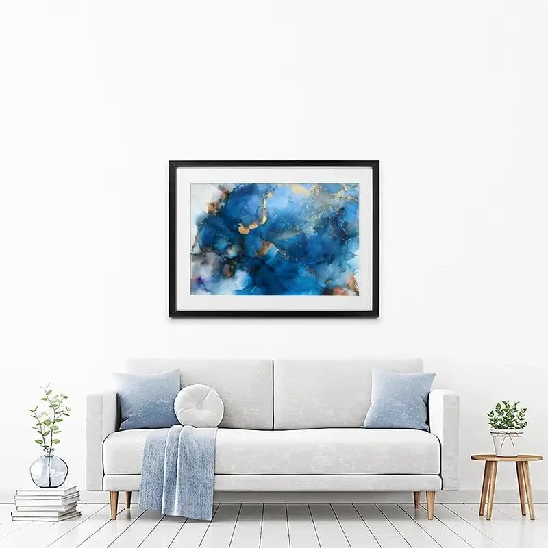 It's All Blue Framed Art Print It's All Blue Framed Art Print wall art product Violeta Allaberdieva