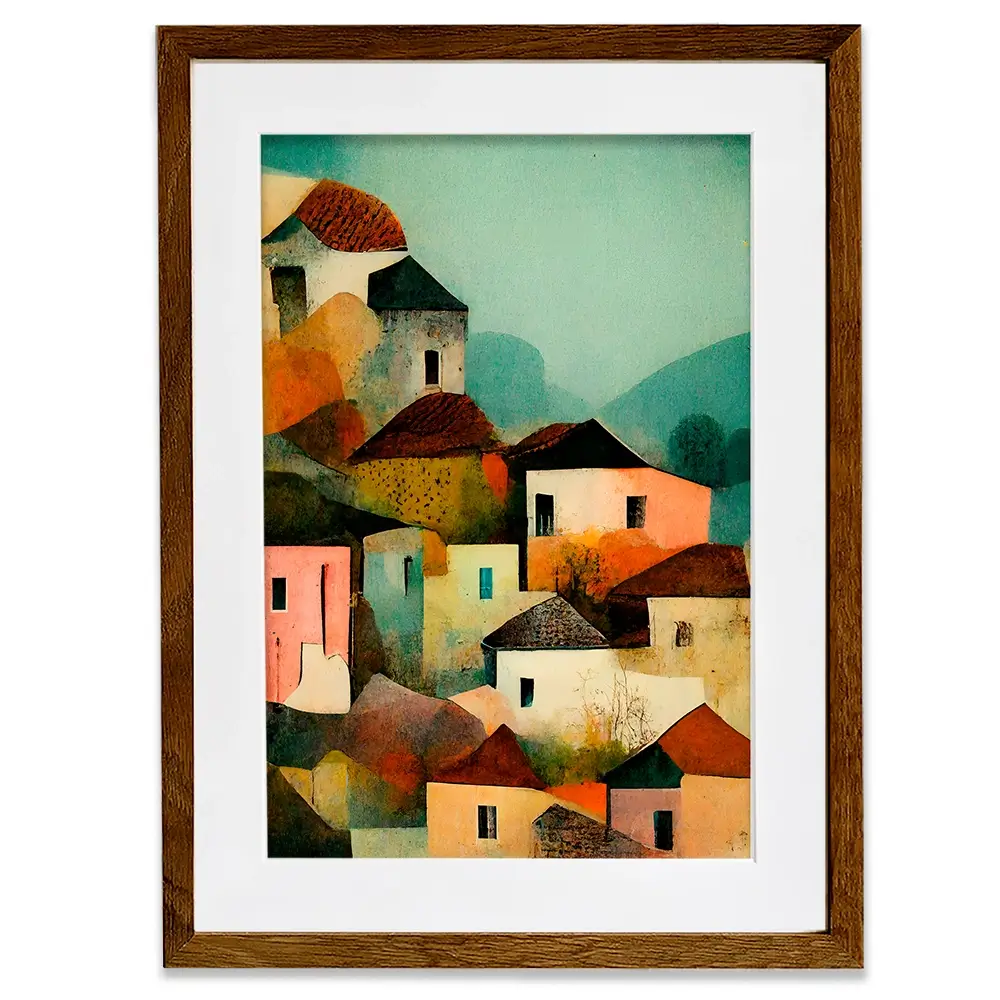 Italian Village Framed Art Print Italian Village Framed Art Print wall art product Treechild