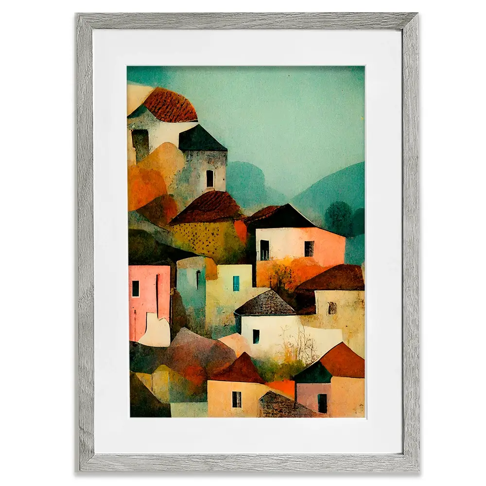 Italian Village Framed Art Print Italian Village Framed Art Print wall art product Treechild