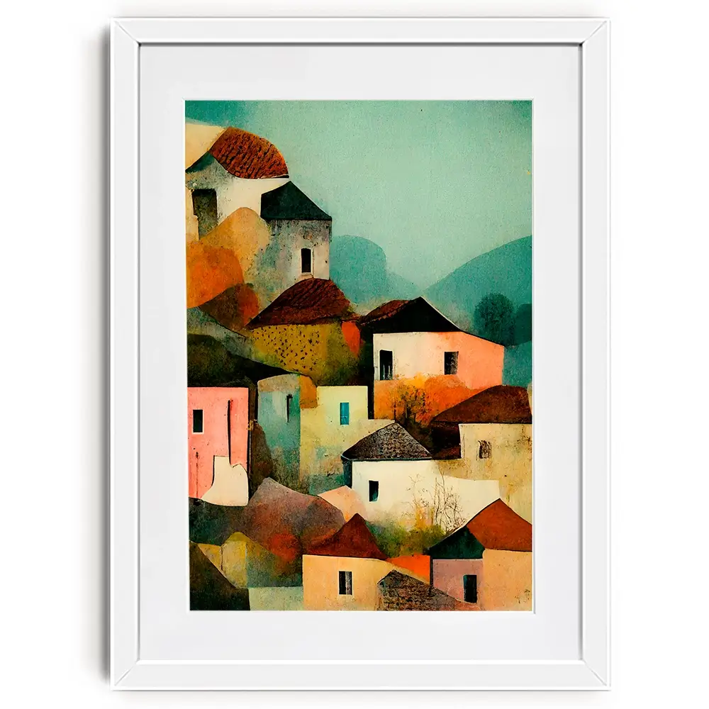 Italian Village Framed Art Print Italian Village Framed Art Print wall art product Treechild