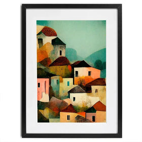 Italian Village Framed Art Print Italian Village Framed Art Print wall art product Treechild