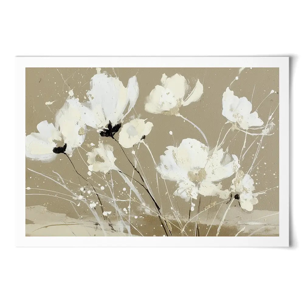 Ivory Petal Scatter Art Print Ivory Petal Scatter Art Print wall art product Chromatic Storm Studio