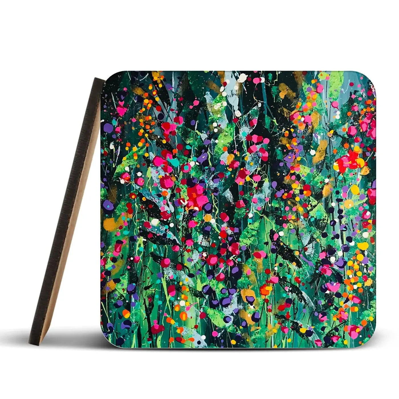 Jade Coaster Set Rainbow Soul Tree Coaster Set | Rainbow Soul Tree Art Coasters wall art product Scarlet Sky Studio