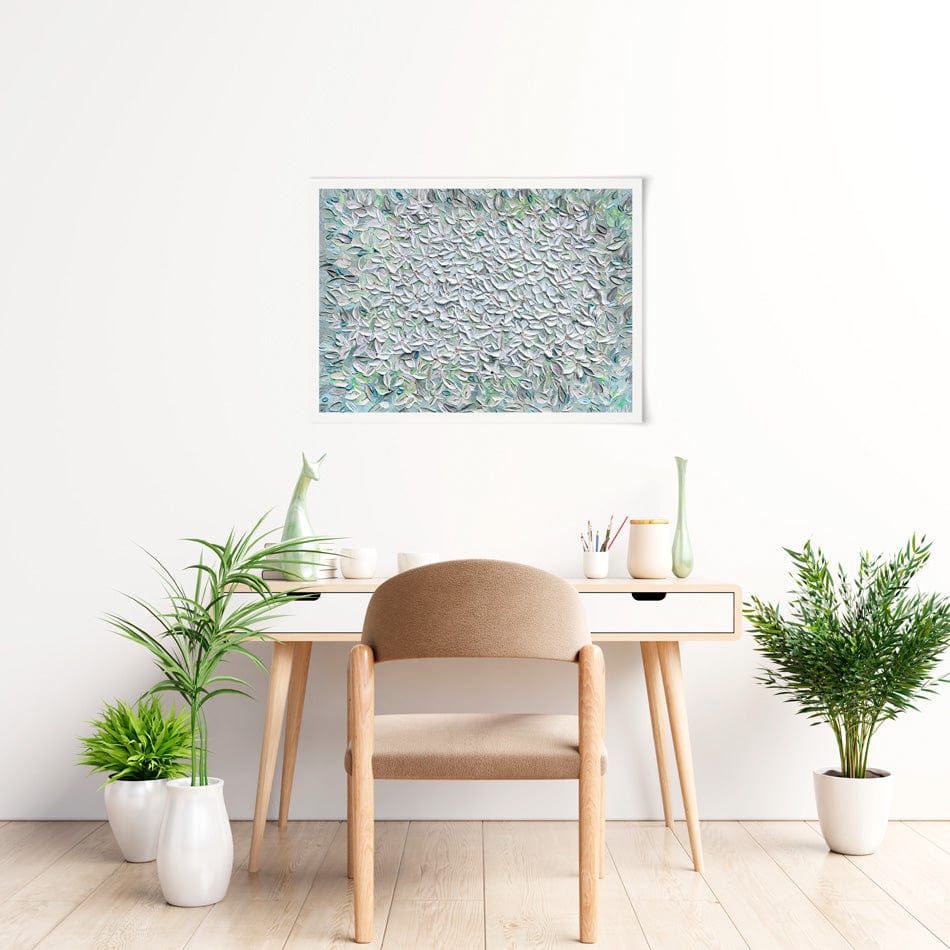 Jasmine Mint Green Art Print wall art product Expression By Nada