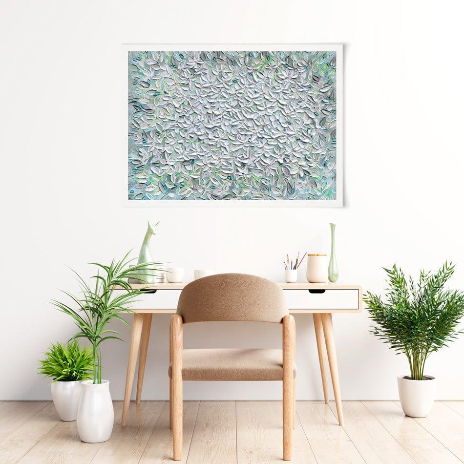 Jasmine Mint Green Art Print wall art product Expression By Nada