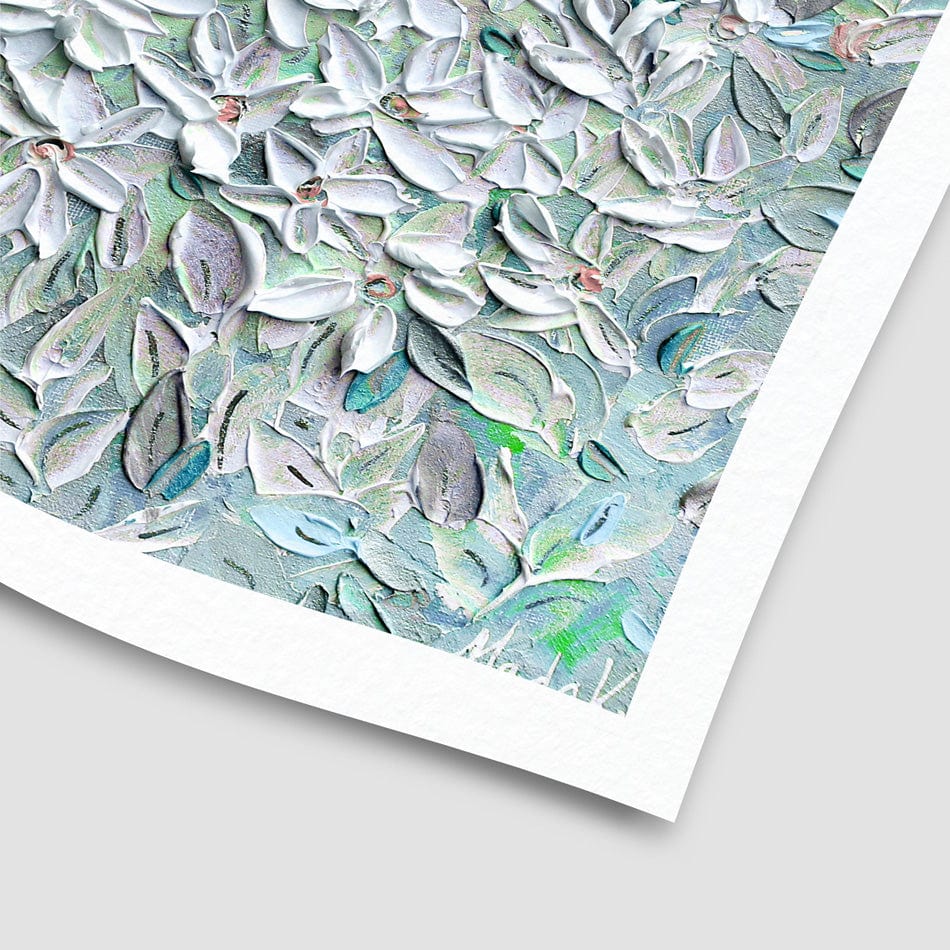 Jasmine Mint Green Art Print wall art product Expression By Nada