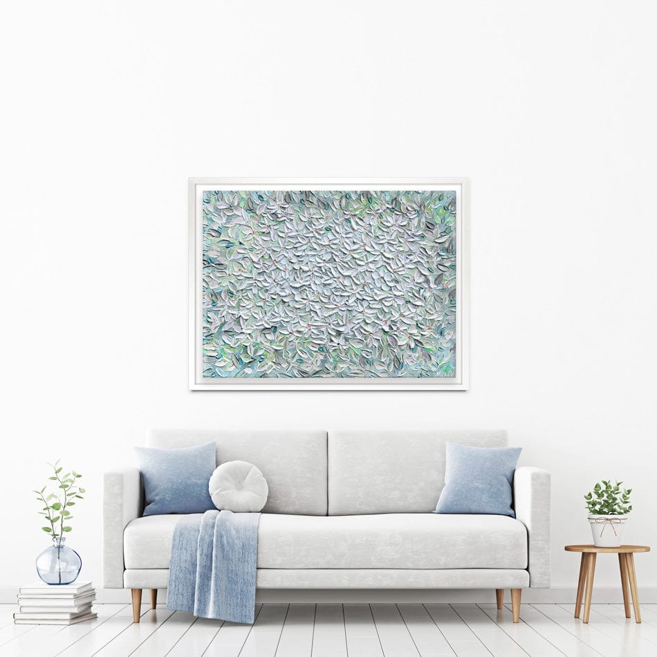 Jasmine Mint Green Canvas Print wall art product Expression By Nada
