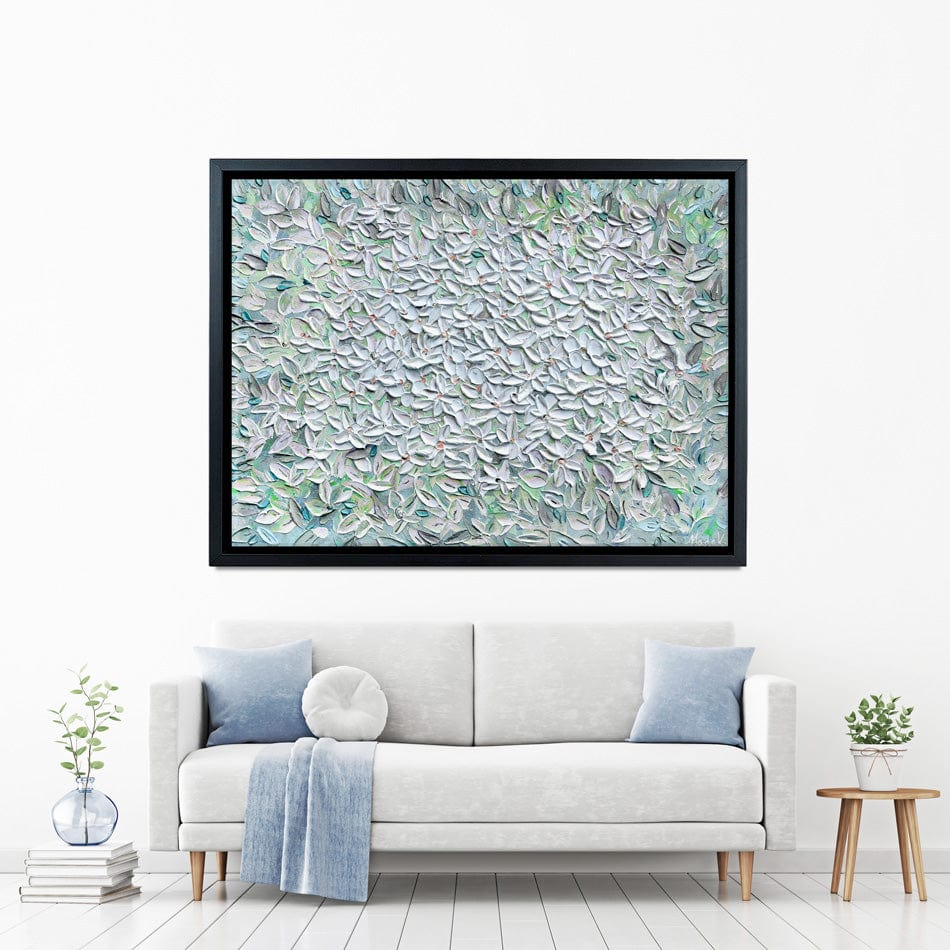 Jasmine Mint Green Canvas Print wall art product Expression By Nada