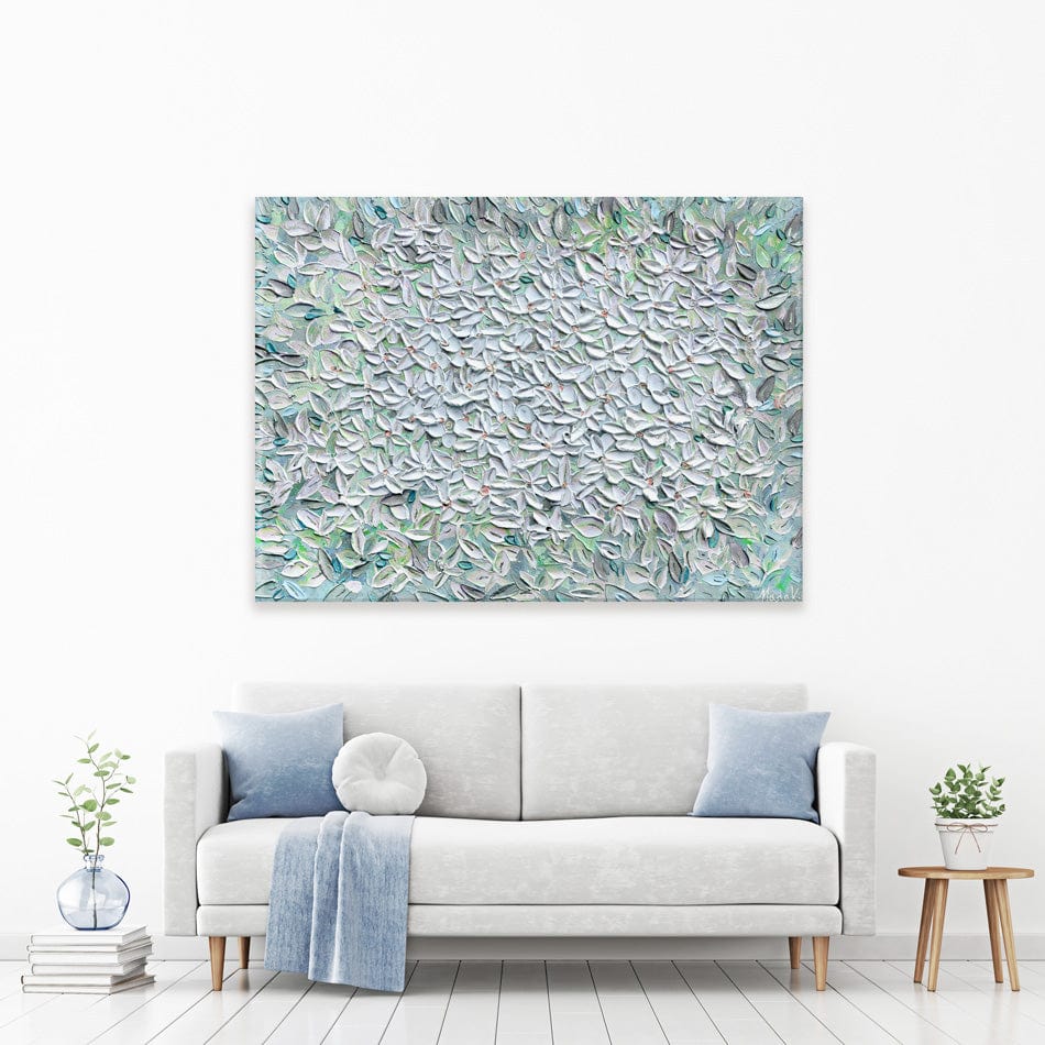 Jasmine Mint Green Canvas Print wall art product Expression By Nada