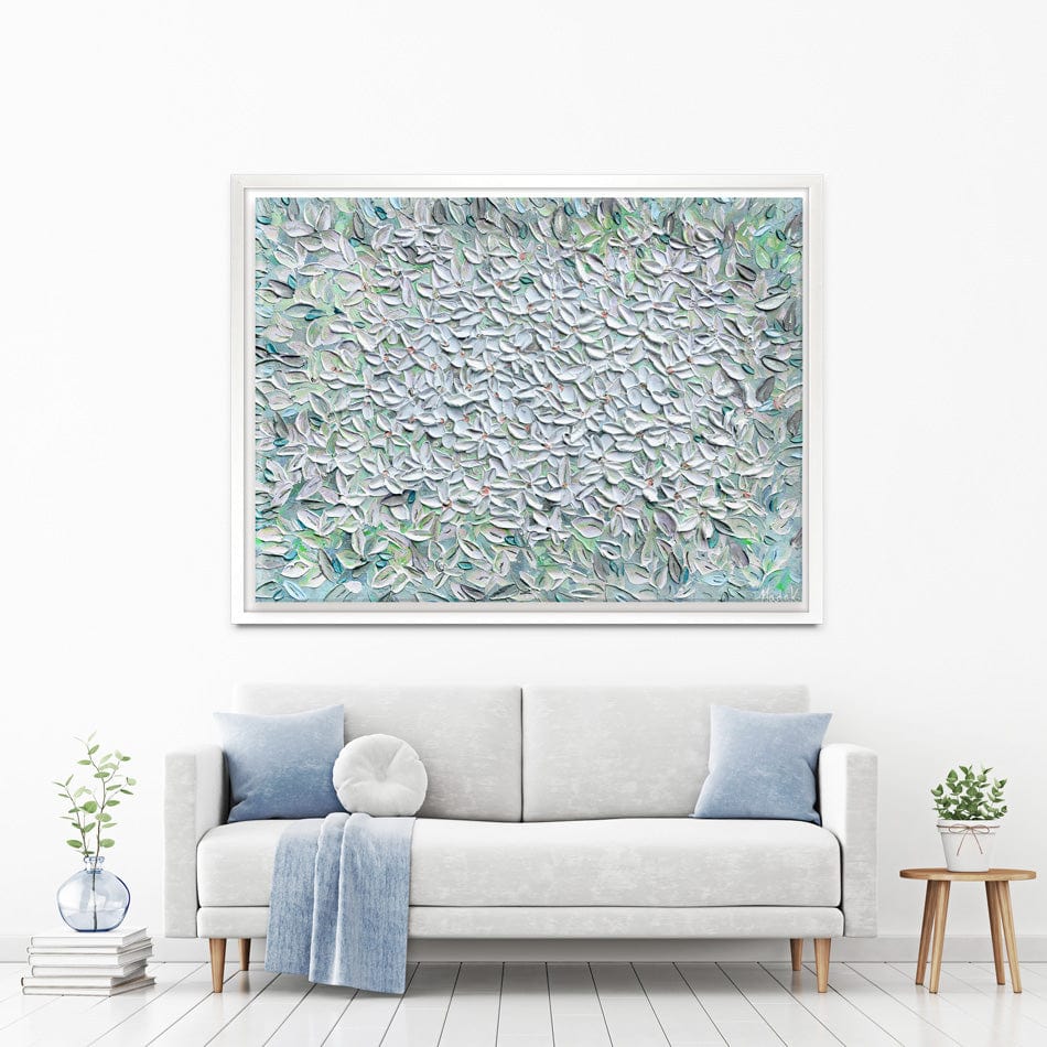 Jasmine Mint Green Canvas Print wall art product Expression By Nada