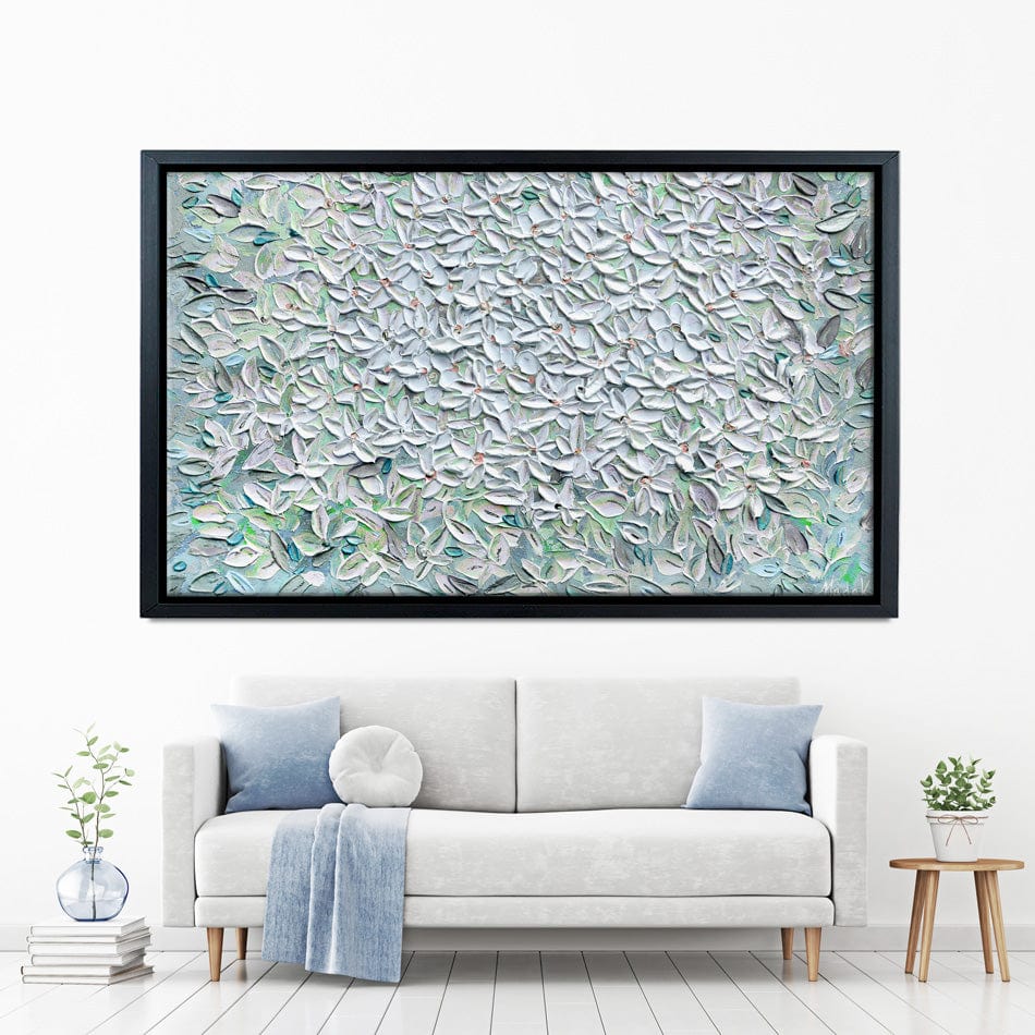 Jasmine Mint Green Canvas Print wall art product Expression By Nada
