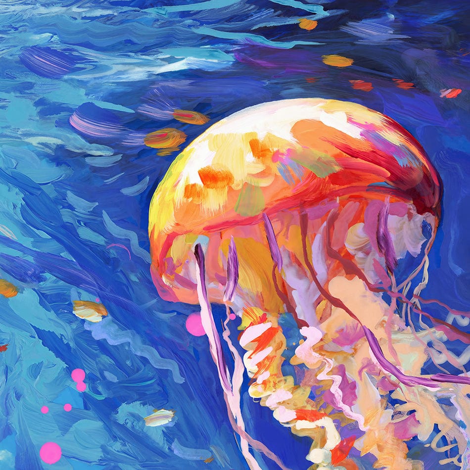 Jellyfish Serenade Art Print wall art product Leon Devenice
