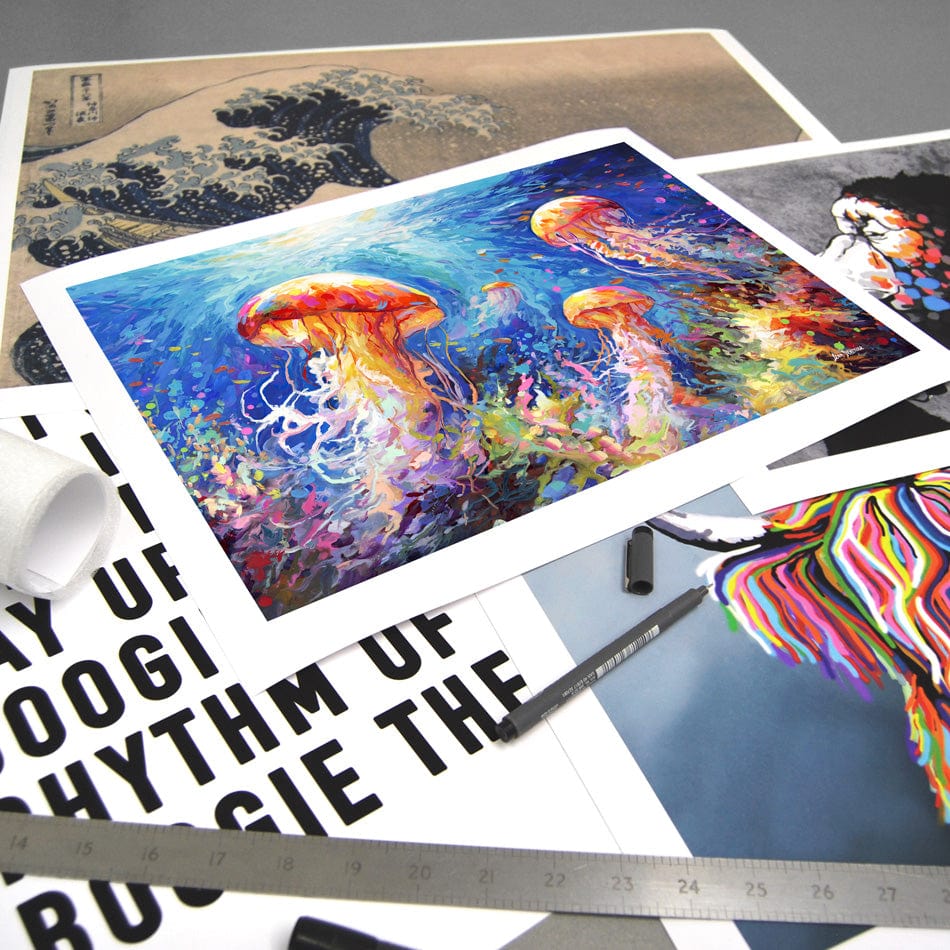 Jellyfish Serenade Art Print wall art product Leon Devenice