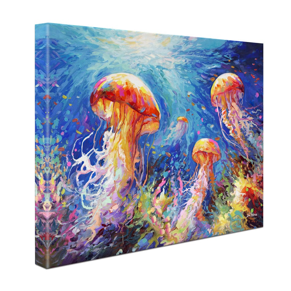 Jellyfish Serenade Canvas Print wall art product Leon Devenice