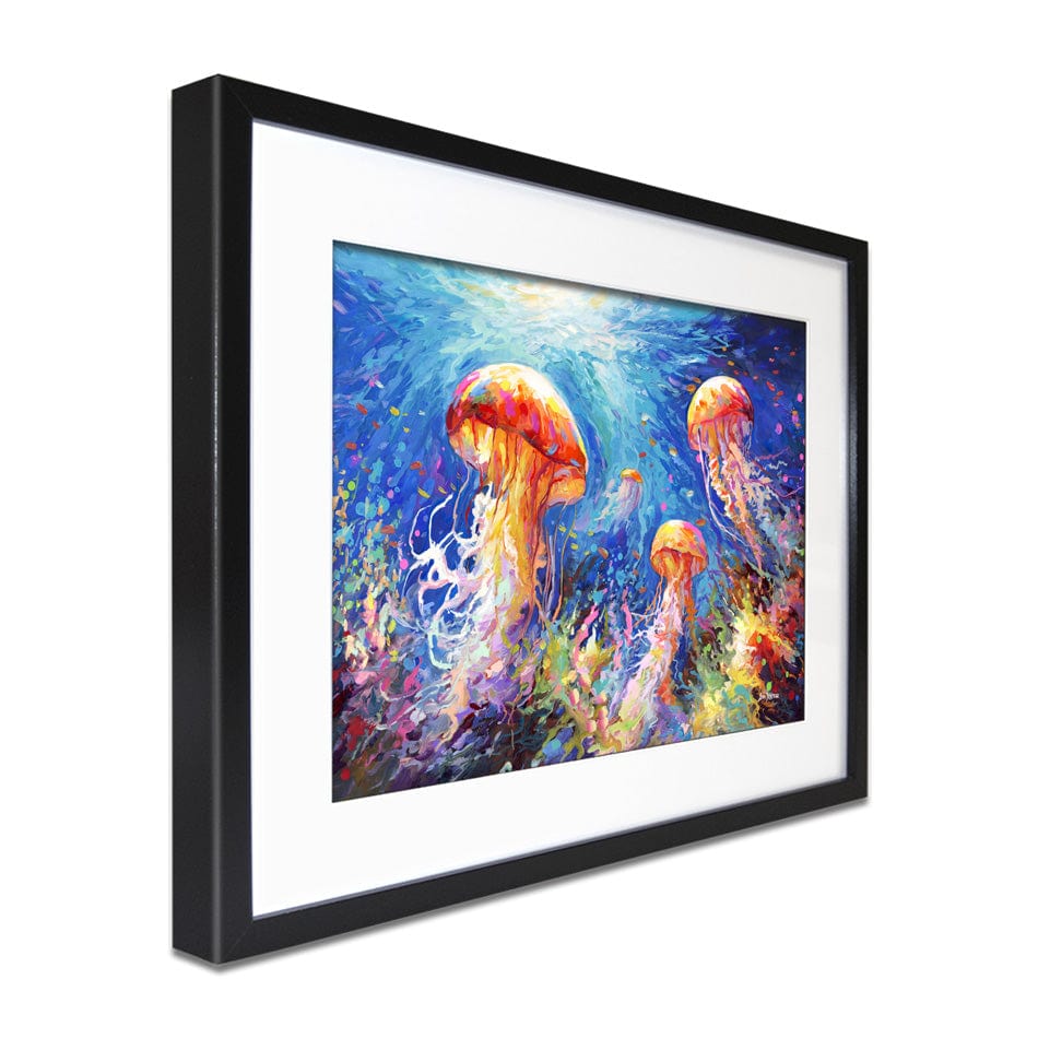 Jellyfish Serenade Framed Art Print wall art product Leon Devenice