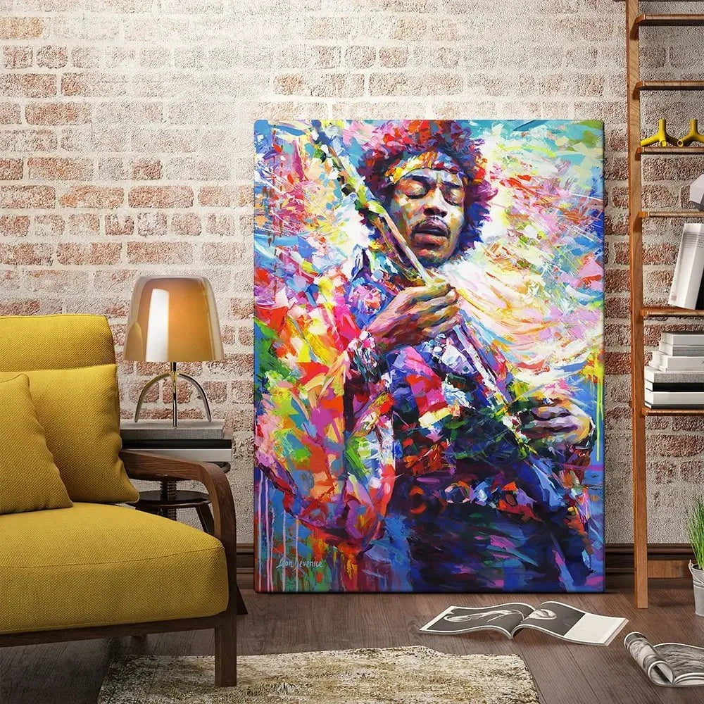 Jimi Hendrix Canvas Print Jimi Hendrix Canvas Print wall art product Leon Devenice